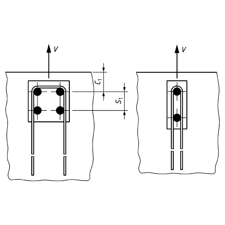 EN 1992-4 Figure 7.10 b, c
